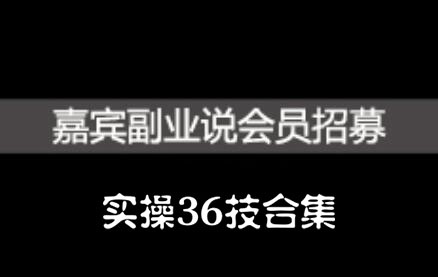 嘉宾副业说实操36技合集，价值1380元