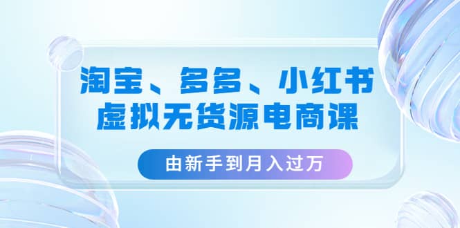 淘宝、多多、小红书-虚拟无货源电商课（3套课程）