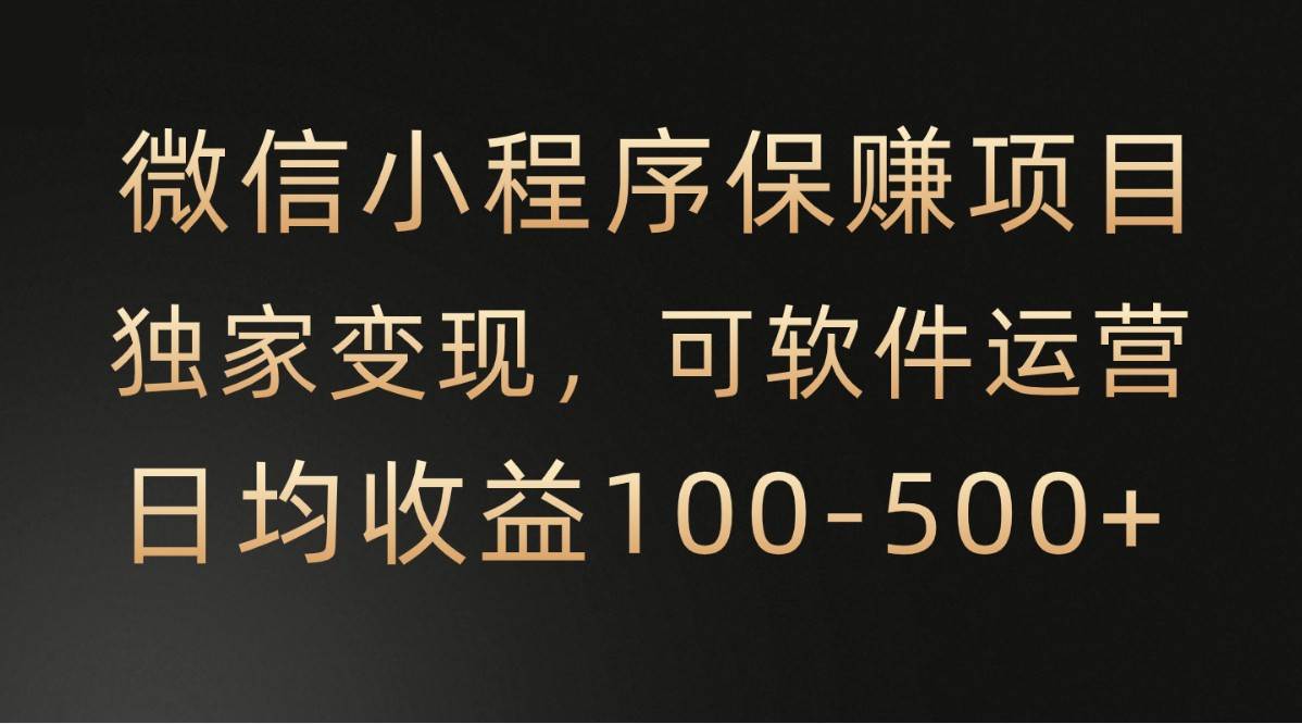 腾讯官方项目，可软件自动运营，稳定有保障，时间自由，永久售后，日均收益100-500+