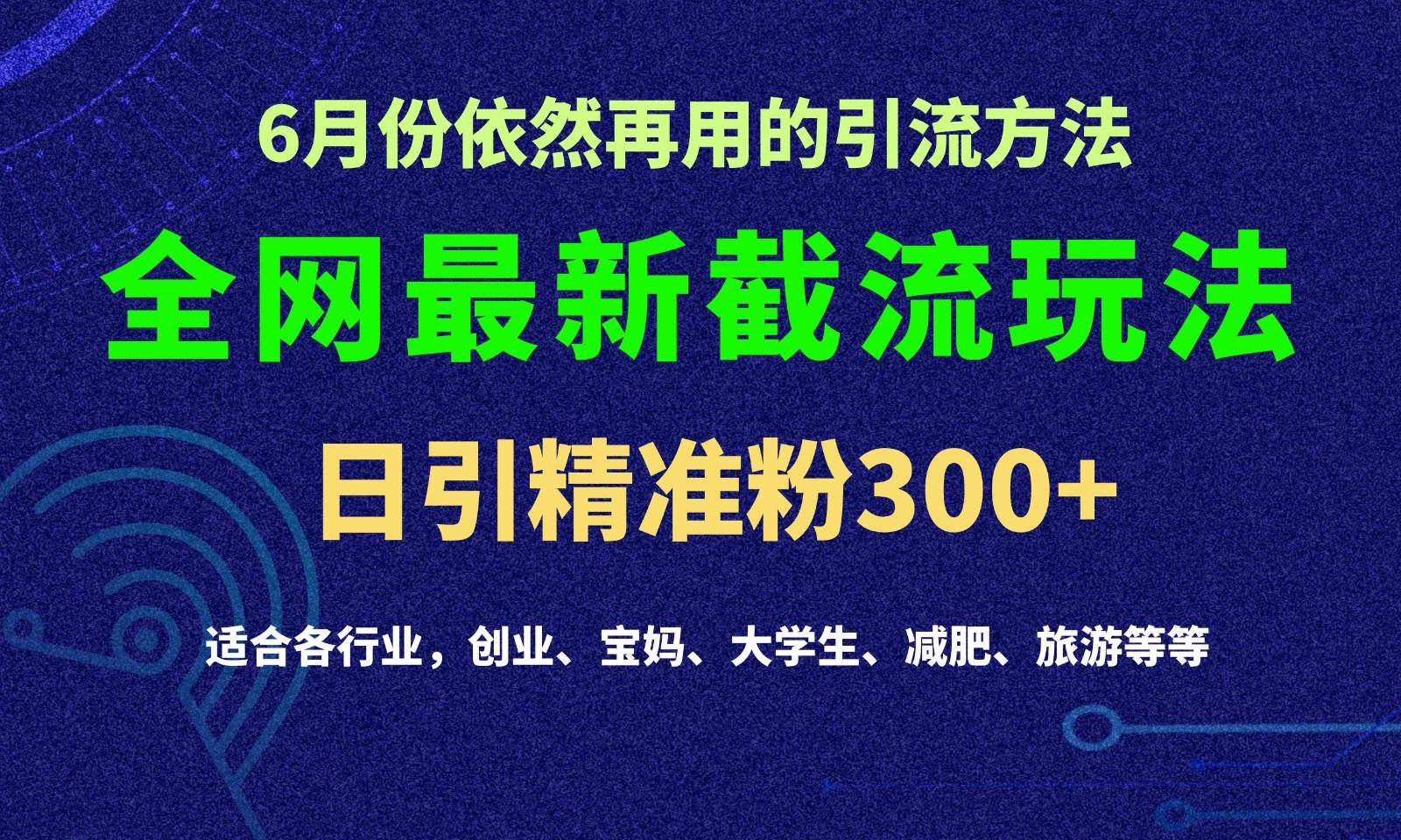 2024全网最新截留玩法，每日引流突破300+