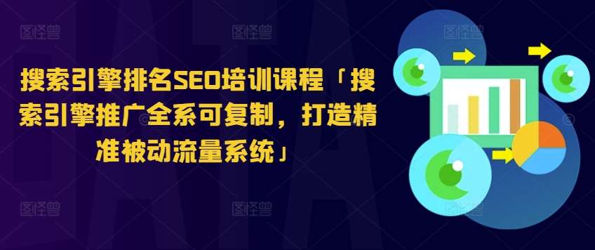 搜索引擎排名SEO培训课程「搜索引擎推广全系可复制，打造精准被动流量系统」