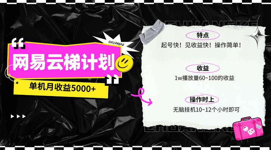 （10063期）最新网易云梯计划网页版，单机月收益5000+！可放大操作