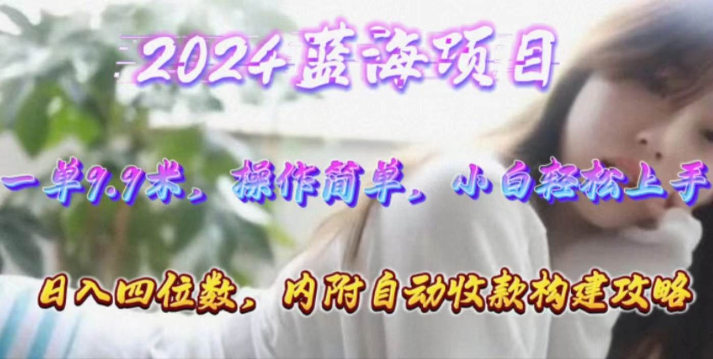 （10204期）年轻群体的蓝海市场，1单9.9元，操作简单，小白轻松上手，日入四位数