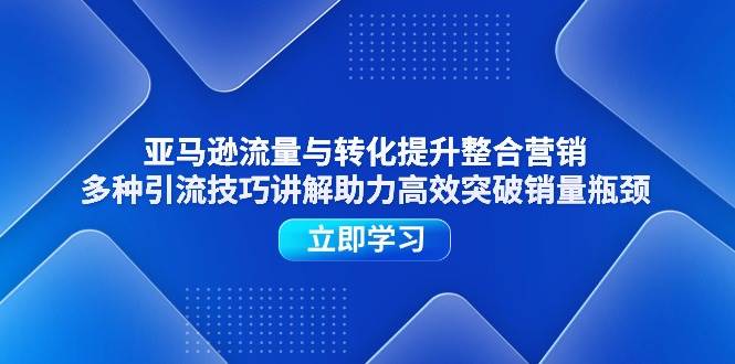 （11335期）亚马逊流量与转化提升整合营销，多种引流技巧讲解助力高效突破销量瓶颈