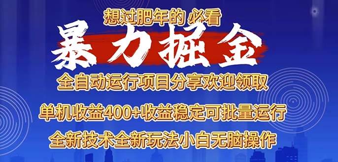 （13675期）2025暴力掘金项目，想过肥年必看！